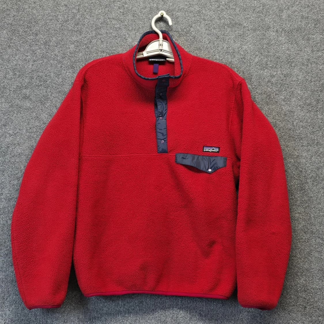 90s 파타고니아 신칠라 스냅-T 레드/네이비 자메이카 상품이미지1