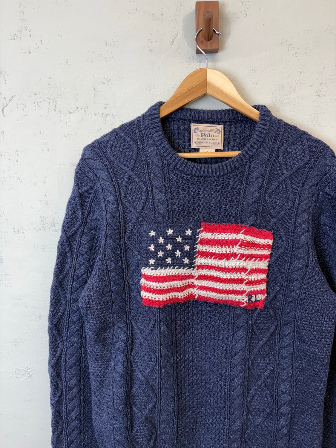폴로랄프로렌 빈티지 아란 성조기 플래그 니트 상품이미지5