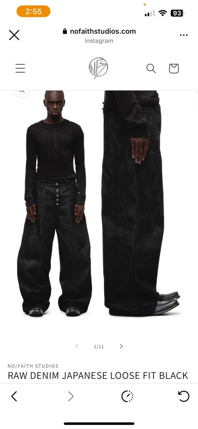 No faith studios loose fit black 상품이미지1