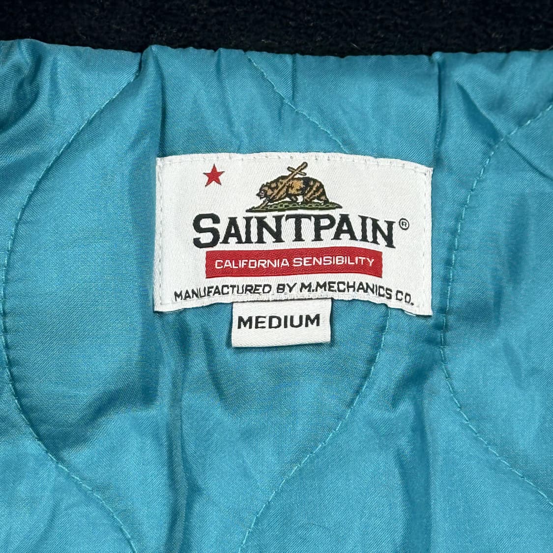 세인트페인 미니멀 울 누빔 블루종 블랙 M 상품이미지6