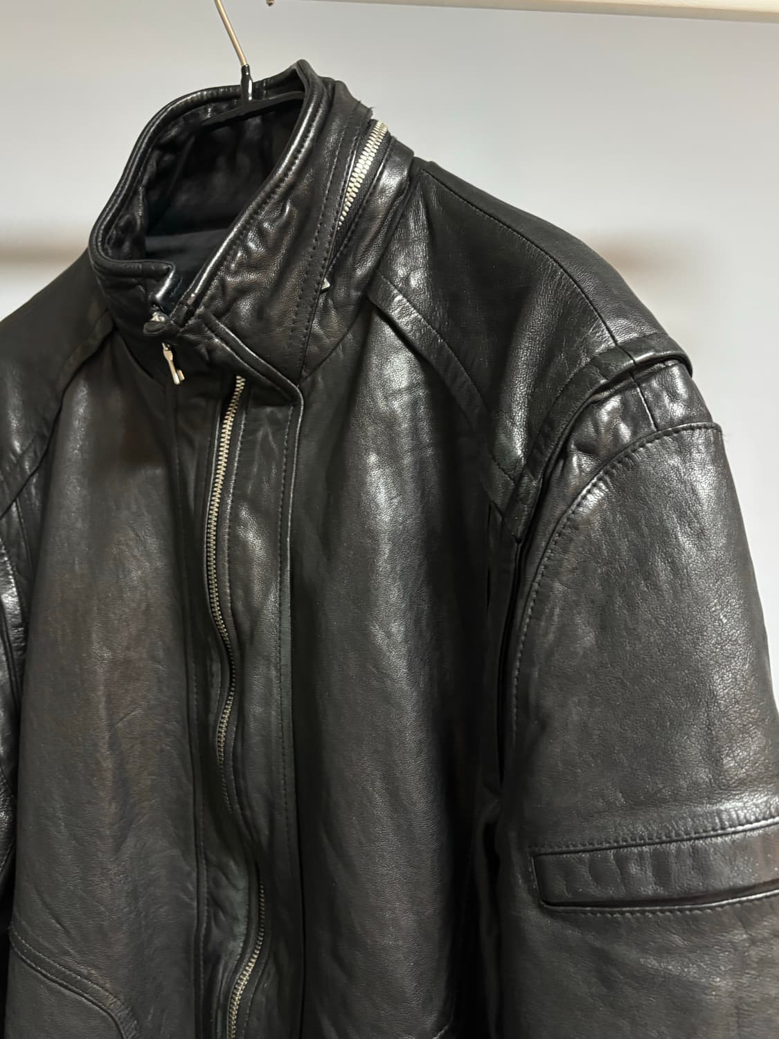 밀리터리 레더 자켓  상품이미지3