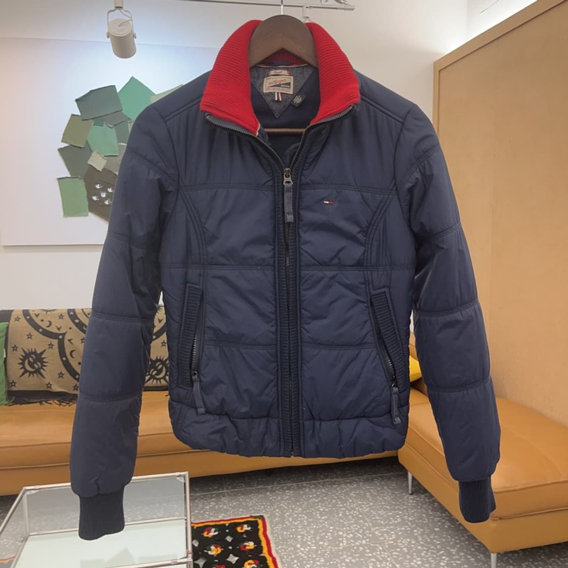 타미힐피거 올드스쿨 레트로 슬림핏 라인 패딩 S C07533 상품이미지3