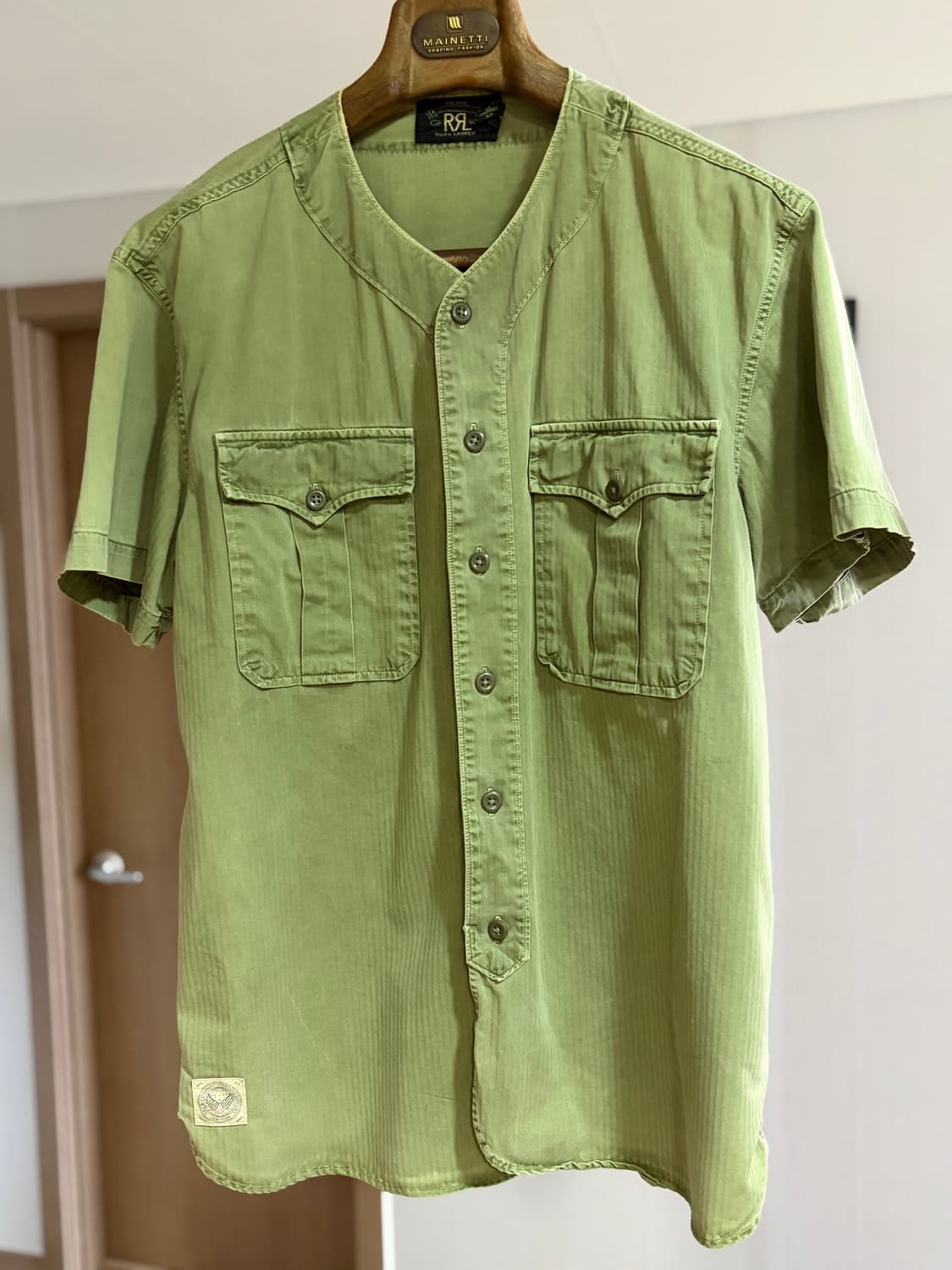 (L) RRL 베이스볼 셔츠 퍼티그 상품이미지1