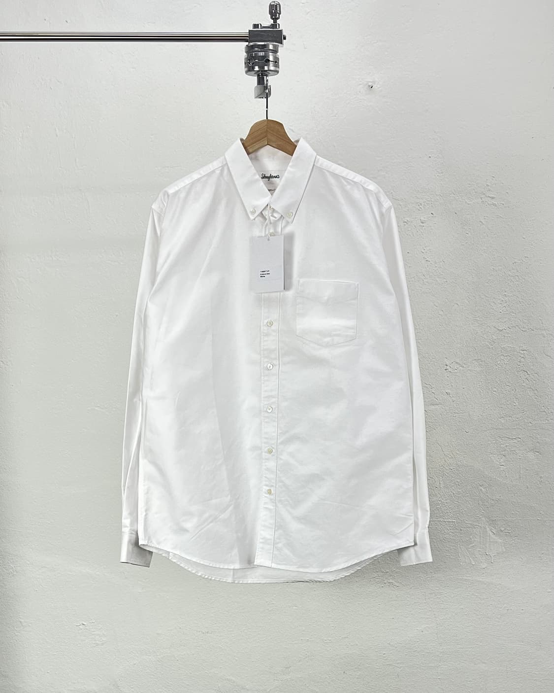 슈나이더맨즈 화이트 체스트 포켓 베이직 옥스포드 셔츠 상품이미지1