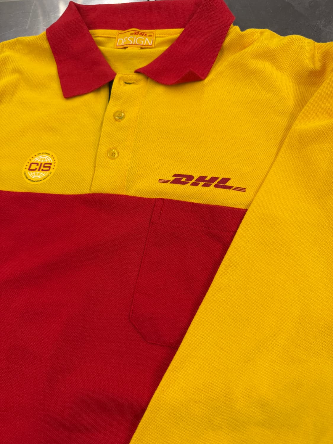 DHL 빈티지 y2k 올드스쿨 폴로 긴팔 카라티 M 상품이미지5