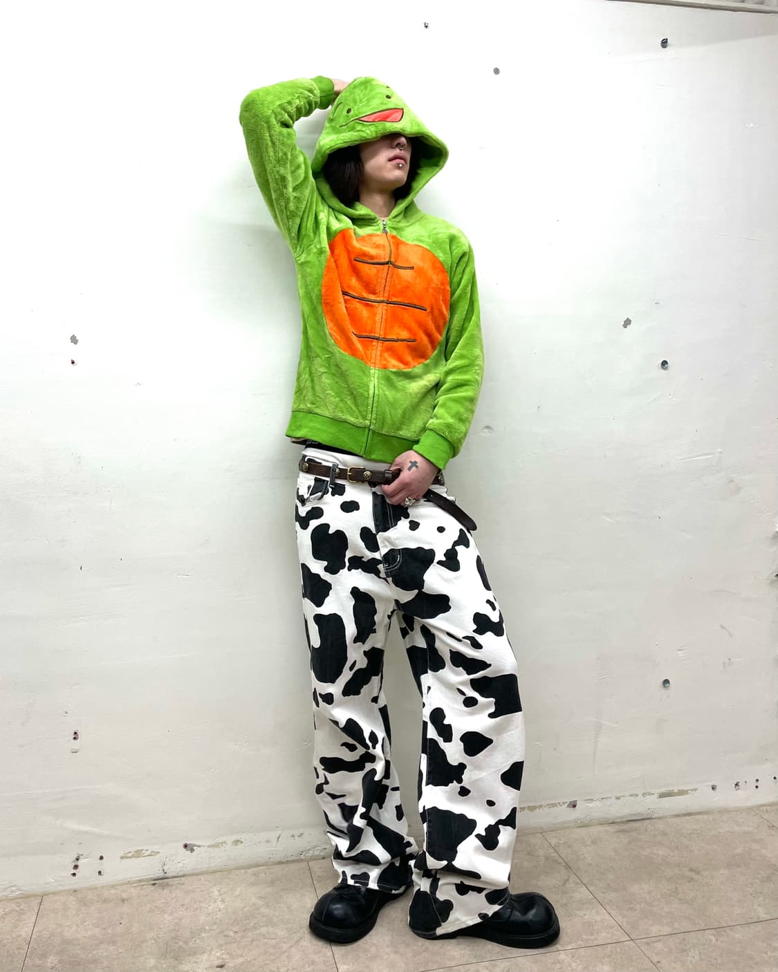 Turtle Fur Green Hood Zip-Up 상품이미지5