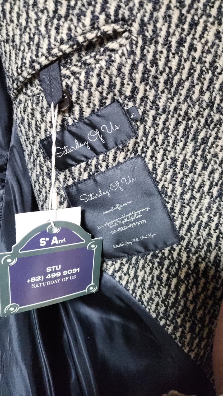 STU - Saturday Of Us 헤링본 울코트 세미오버핏 L 새상품 상품이미지2