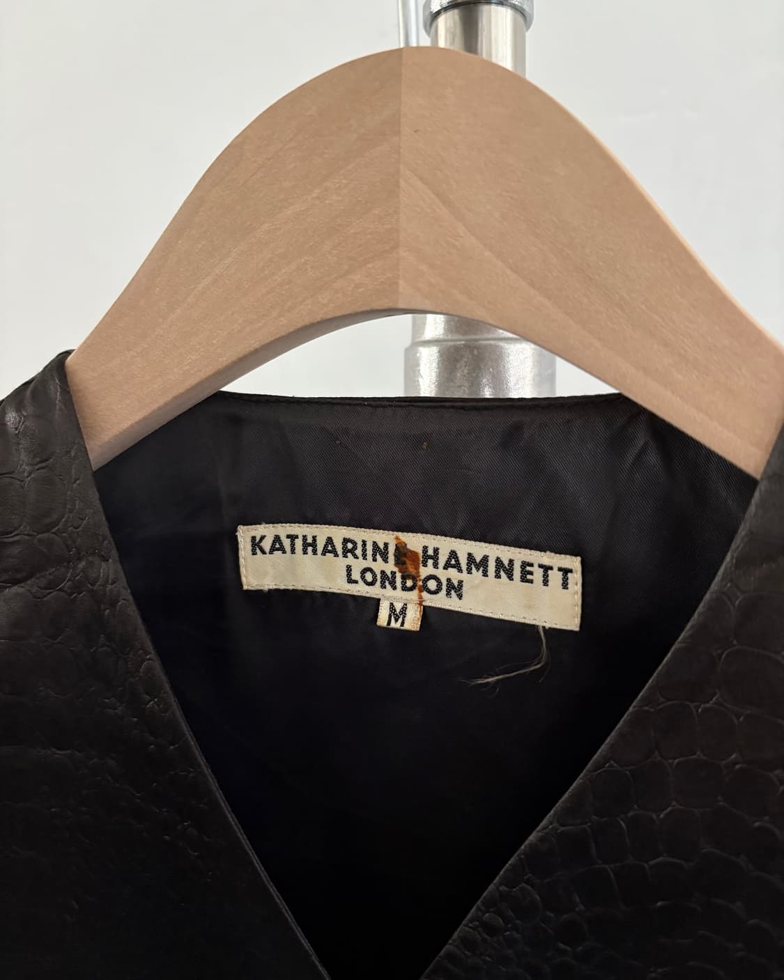 Katharine Hamnett 캐서린 햄넷 런던 블랙 레더 베스트 상품이미지7