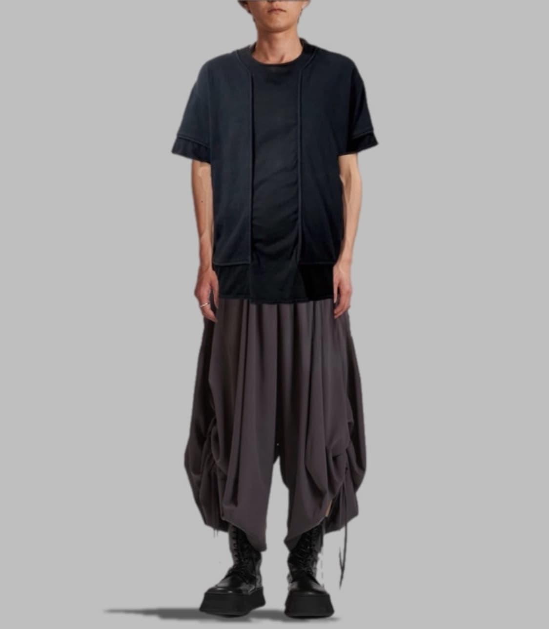 꼼데가르송 옴므 레이어드 오버핏 반팔 티셔츠 상품이미지1