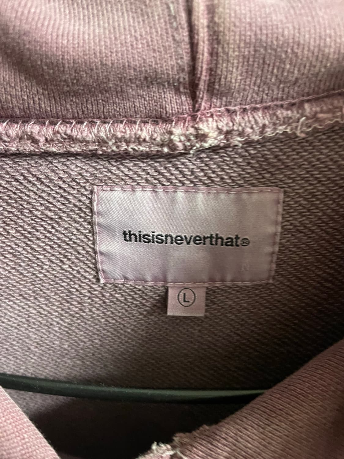 디스이즈네버뎃 L로고 후디 더스티 로즈 상품이미지3