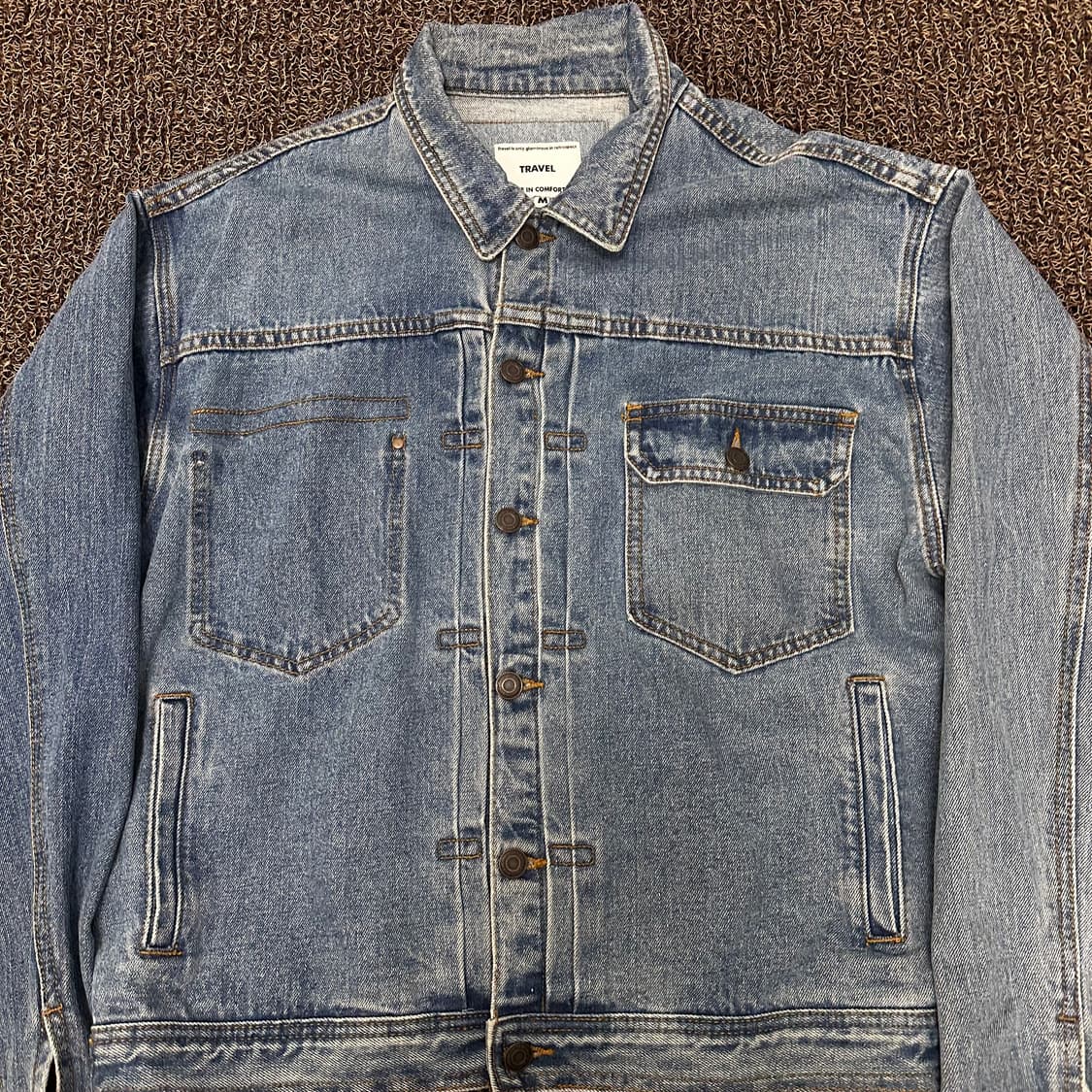 TRAVEL 트래블 데님 트러커 데님 청자켓 M 상품이미지2