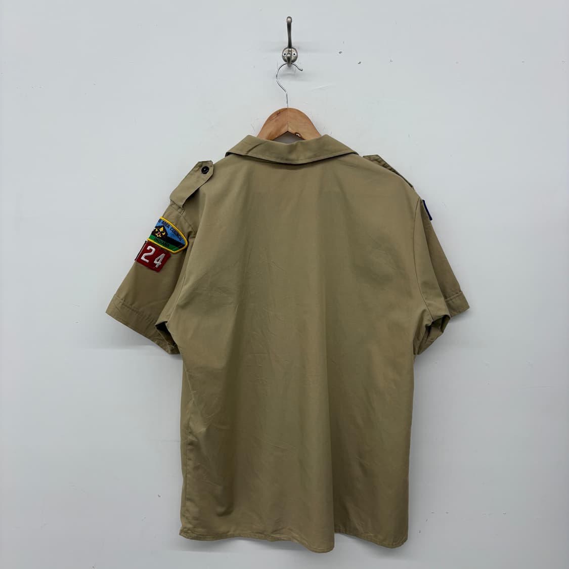 USA 보이스카우트 빈티지 반팔 셔츠 베이지 남성L 상품이미지5