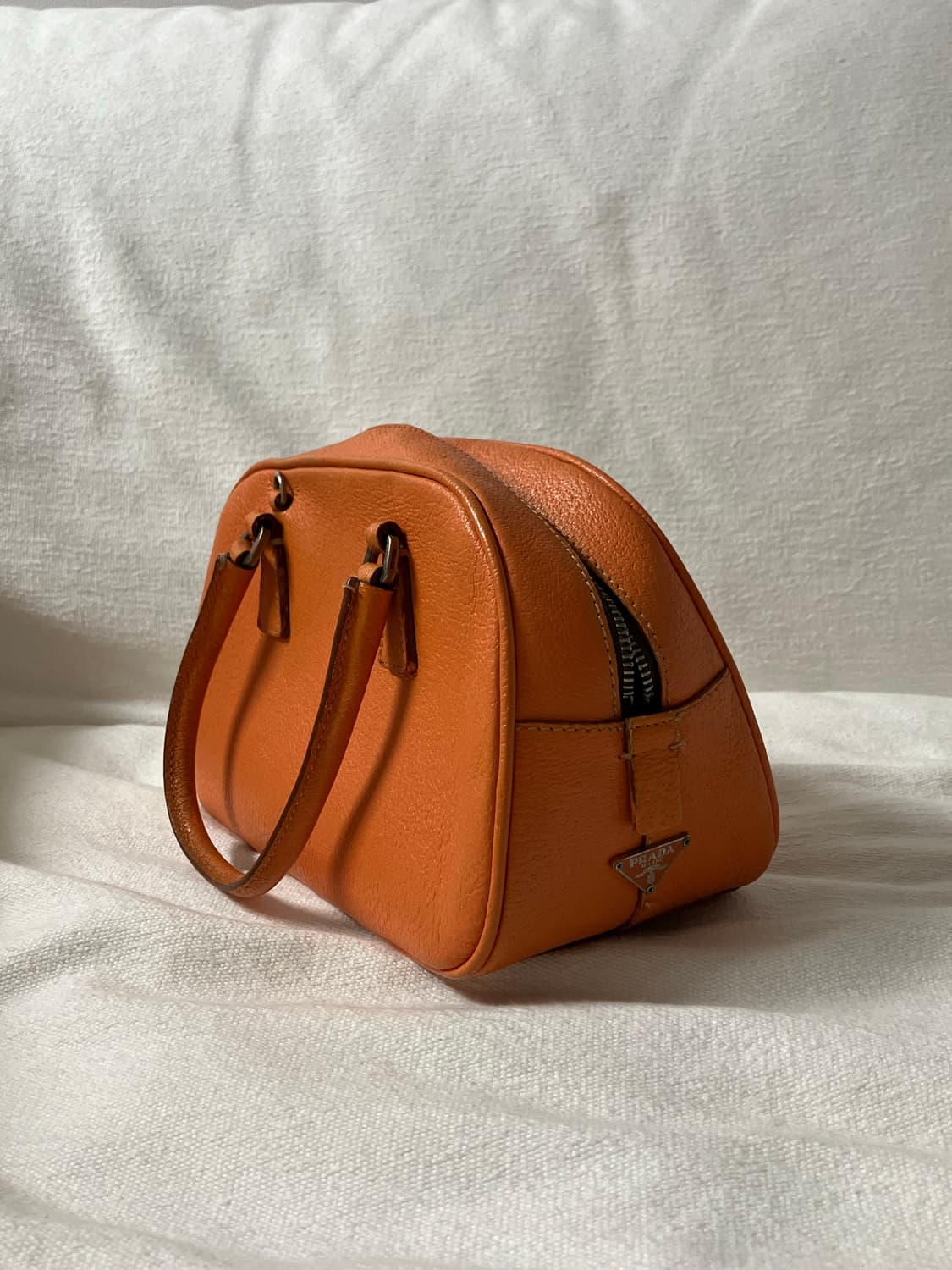 프라다 볼링백 토트백 오렌지 상품이미지4