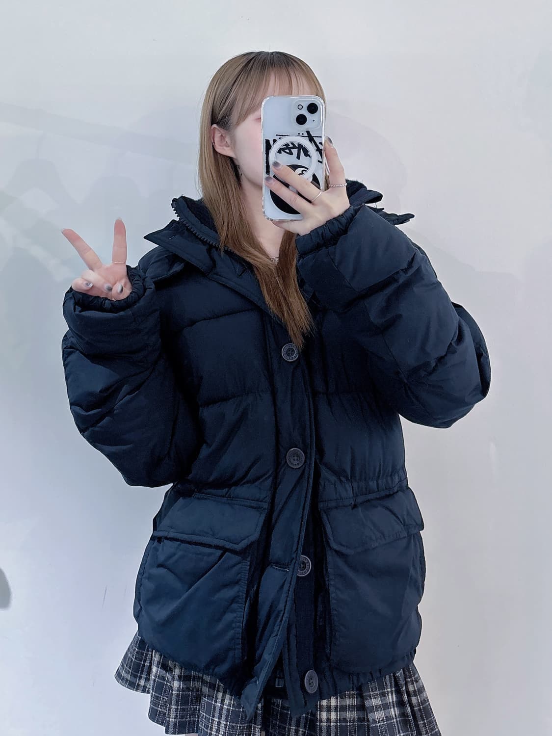 아베크롬비 블랙 패치 다운 패딩 상품이미지1