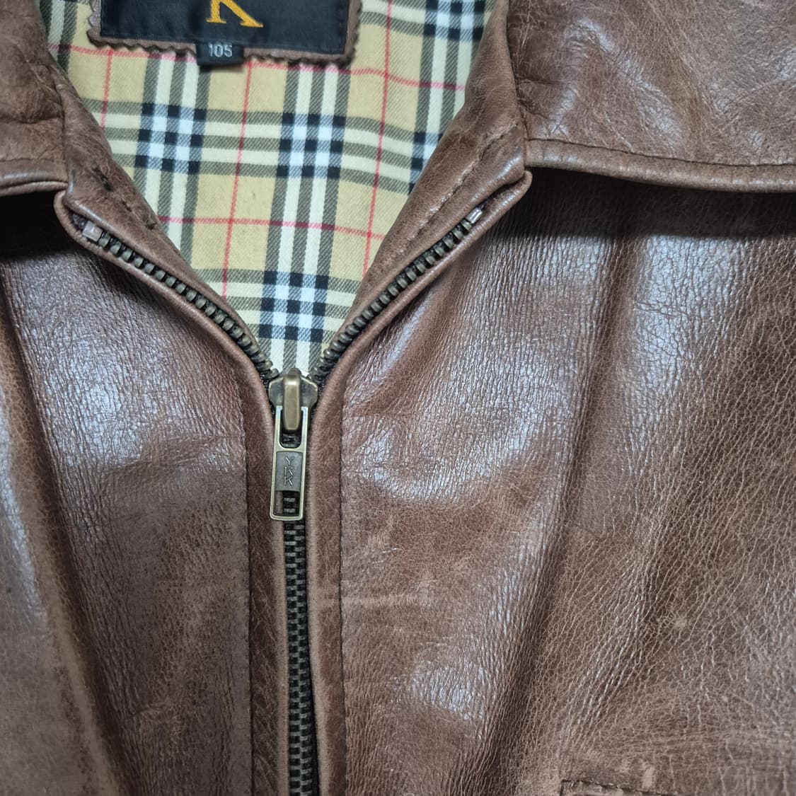 90s 빈티지 소가죽 cowhide 스포츠자켓 상품이미지4