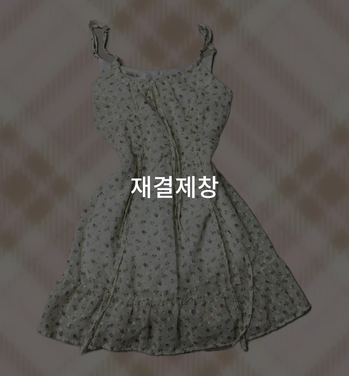 플로럴 끈 나시 원피스 라떼 히메 갸루 러블리 로걀 모리 빈티지 상품이미지1