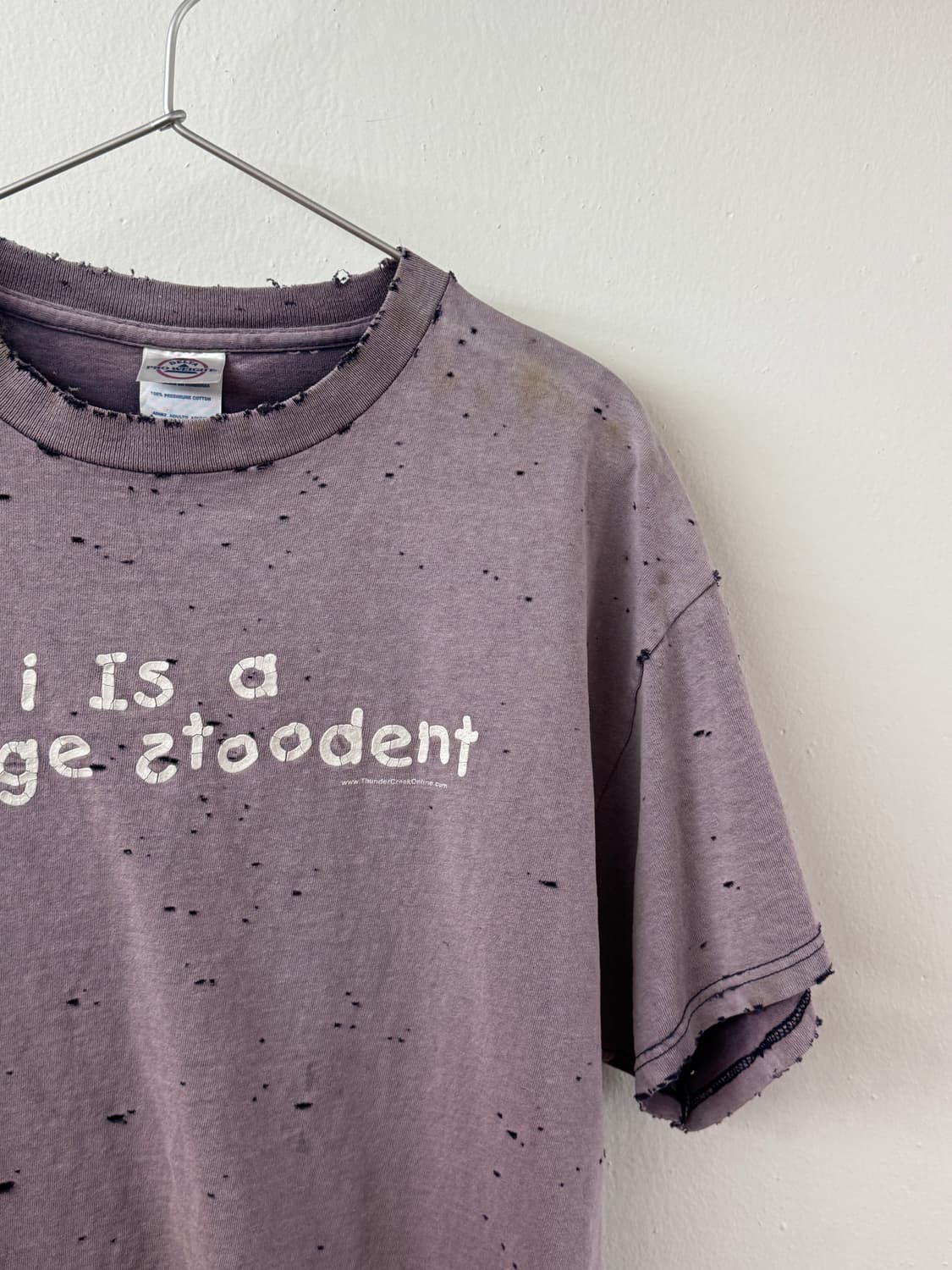 00's lettering sun bleached t shirt 상품이미지3