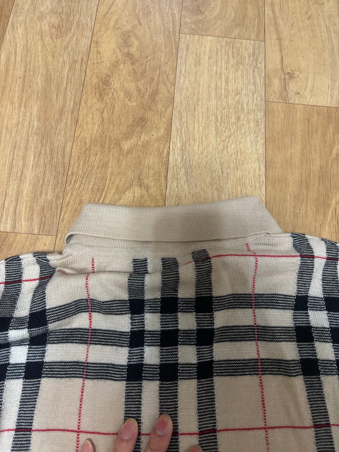 [Condition A+] 버버리 런던 클래식 체크 메리노 울 니트 (L 상품이미지5