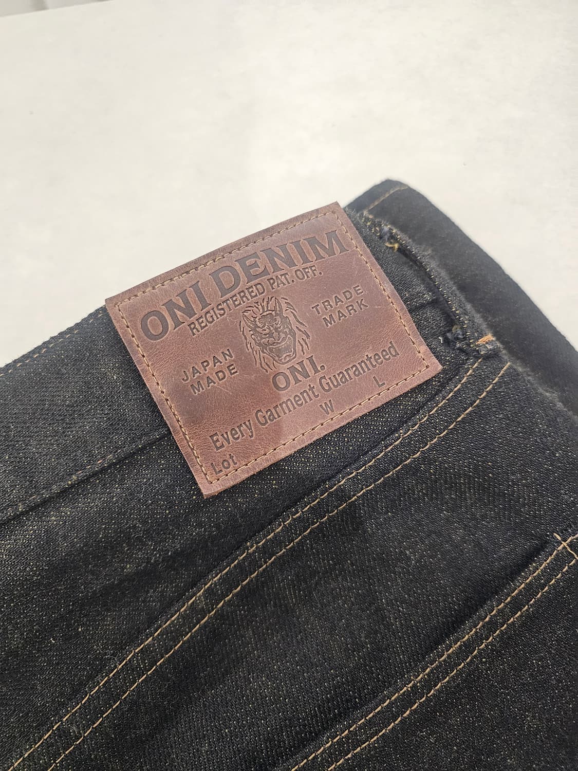 오니 데님 oni denim 246 bkol 12.5oz 셀비지 38 상품이미지5