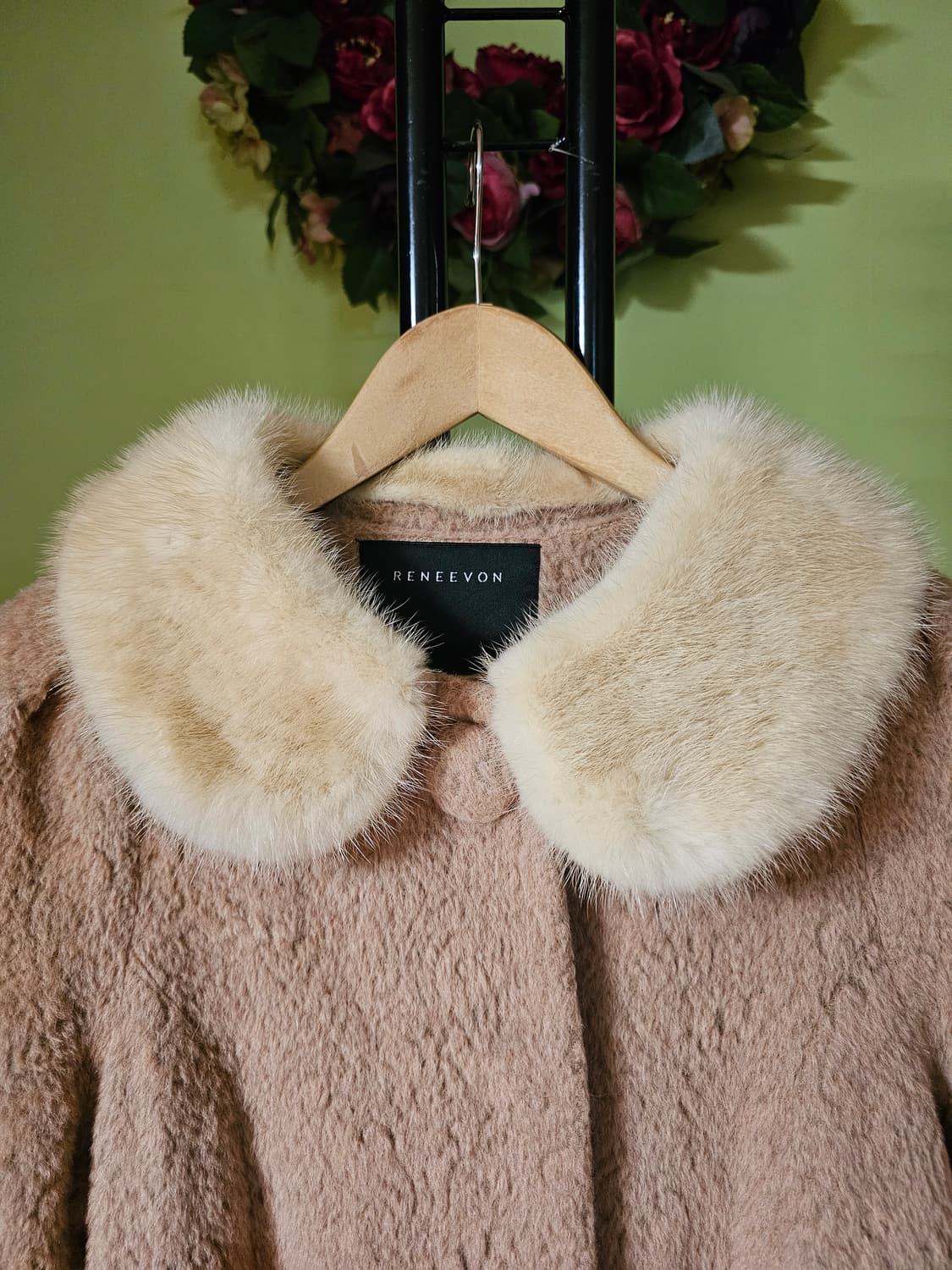 레니본 밍크카라 알파카코트 상품이미지2