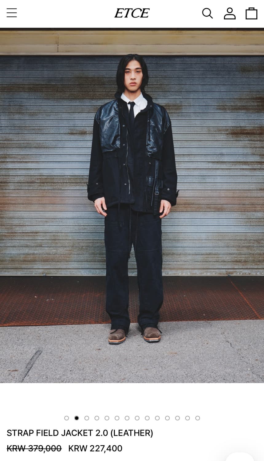 ETCE 스트랩 레더 필드 자켓 상품이미지4