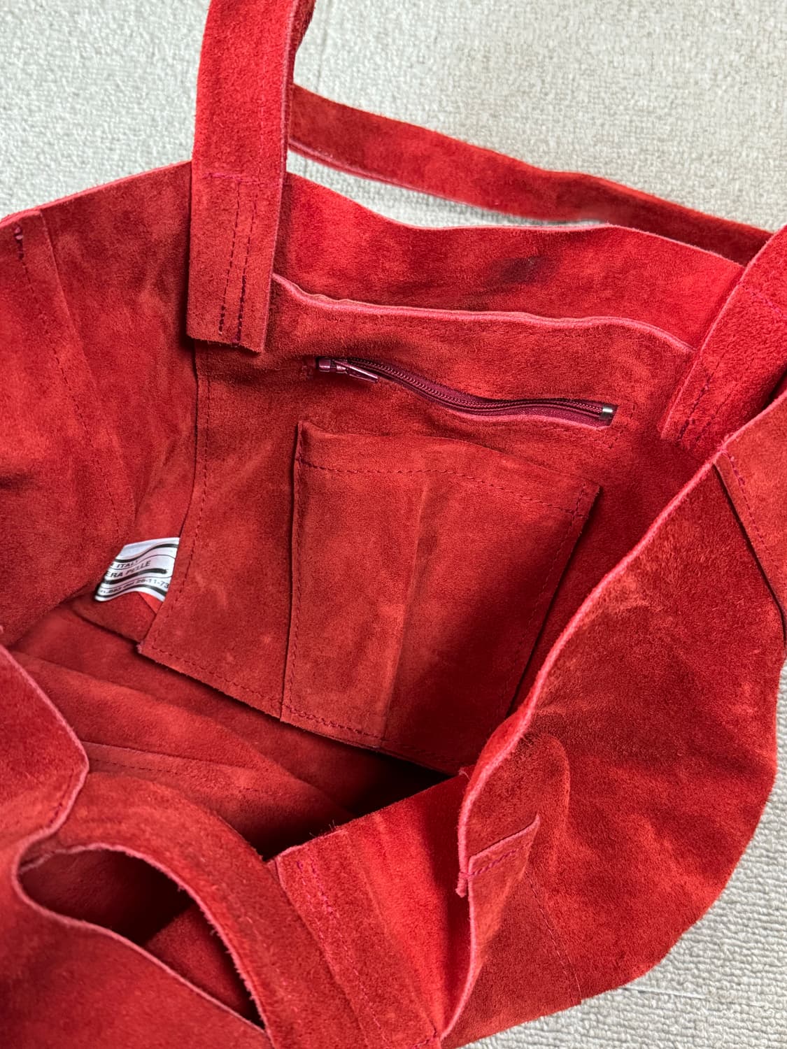 이탈리아 피렌체 스웨이드 에코백 상품이미지2