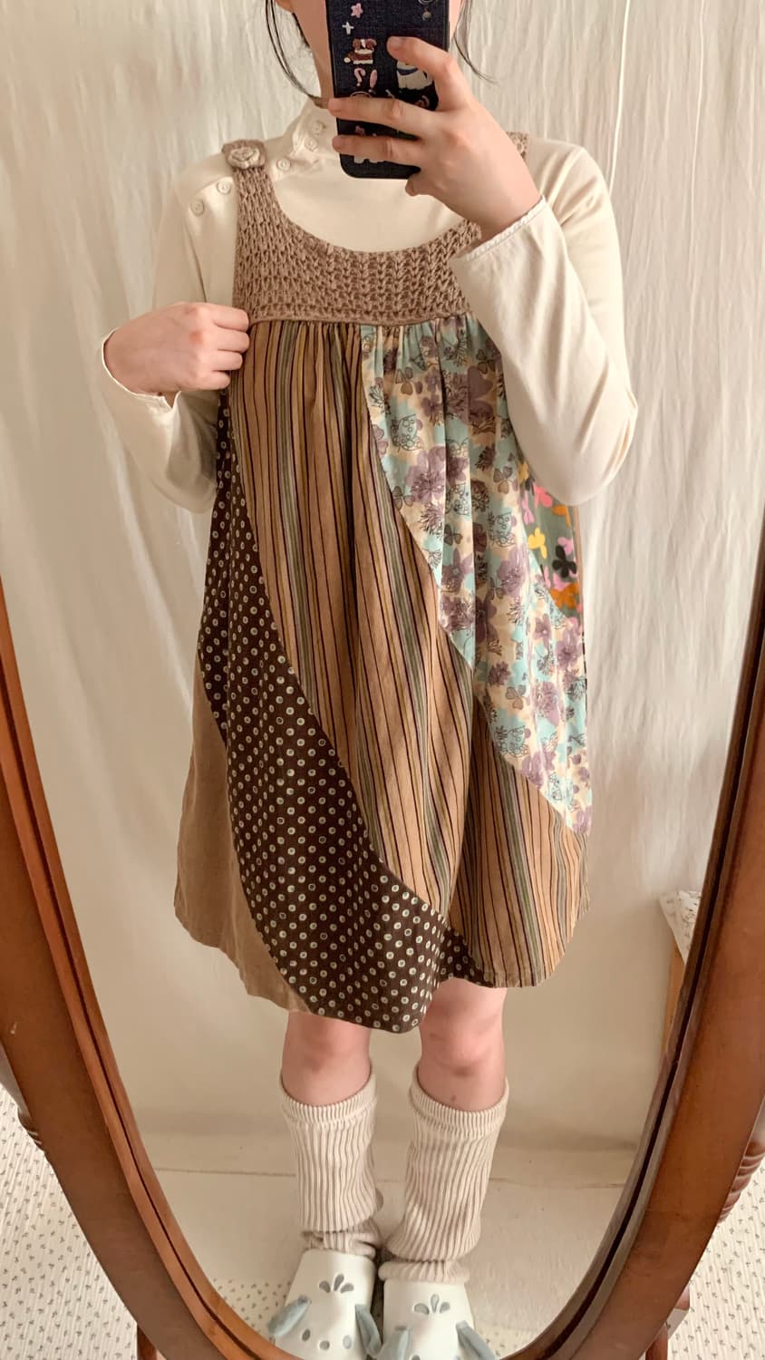 크로쉐 골덴 패치 원피스 상품이미지6