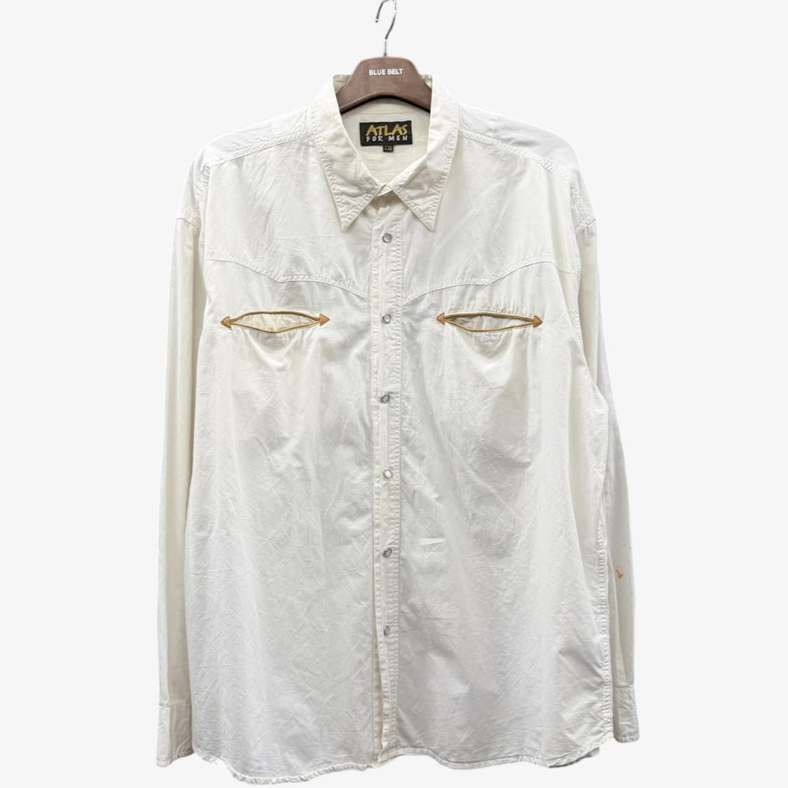 USA VINTAGE 클래식카라 웨스턴셔츠 전면 오픈포켓 요크컷 디테일 상품이미지1