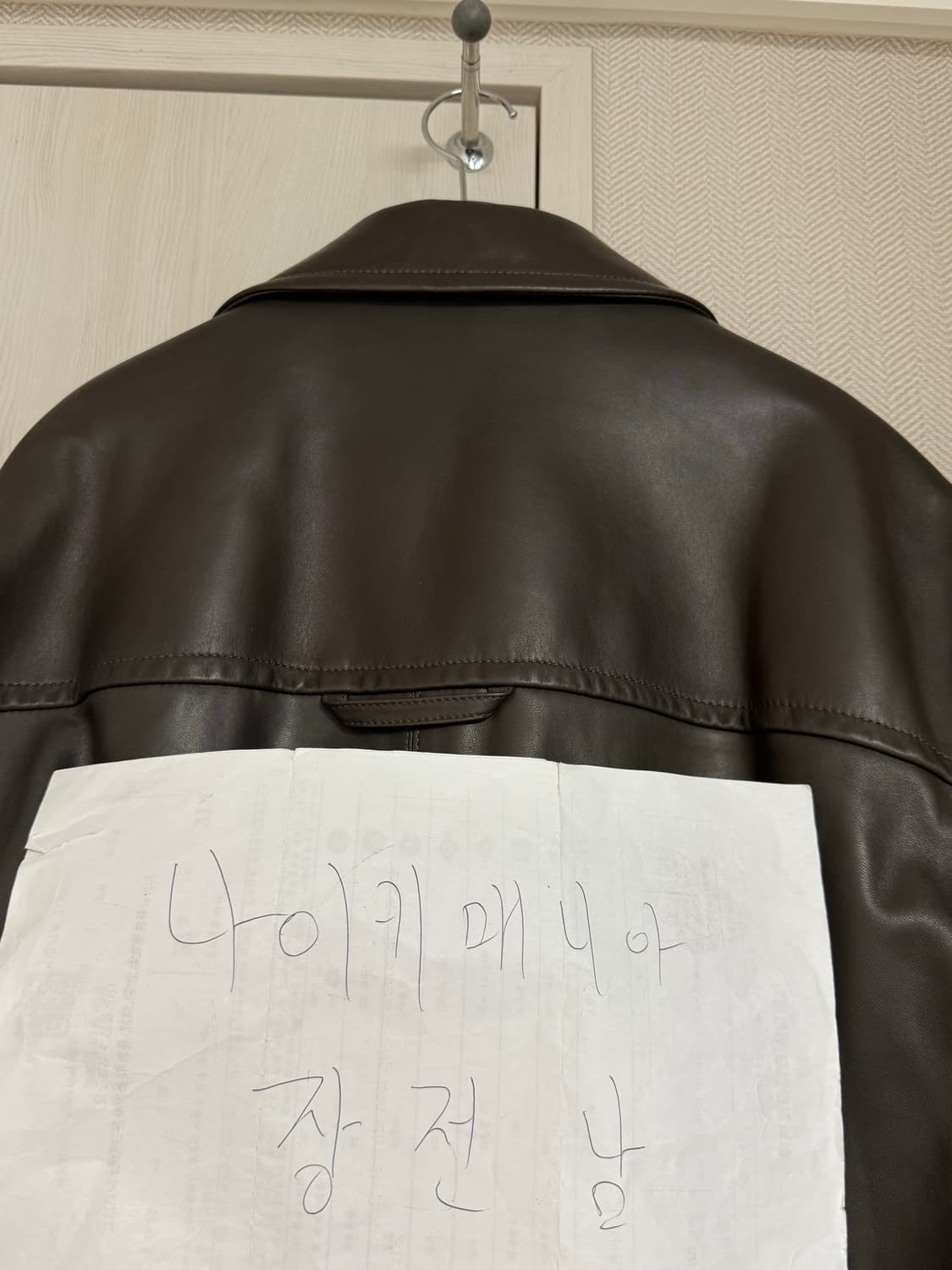 (52) 24ss 솔리드옴므 램스킨 레더 자켓 브라운 상품이미지3