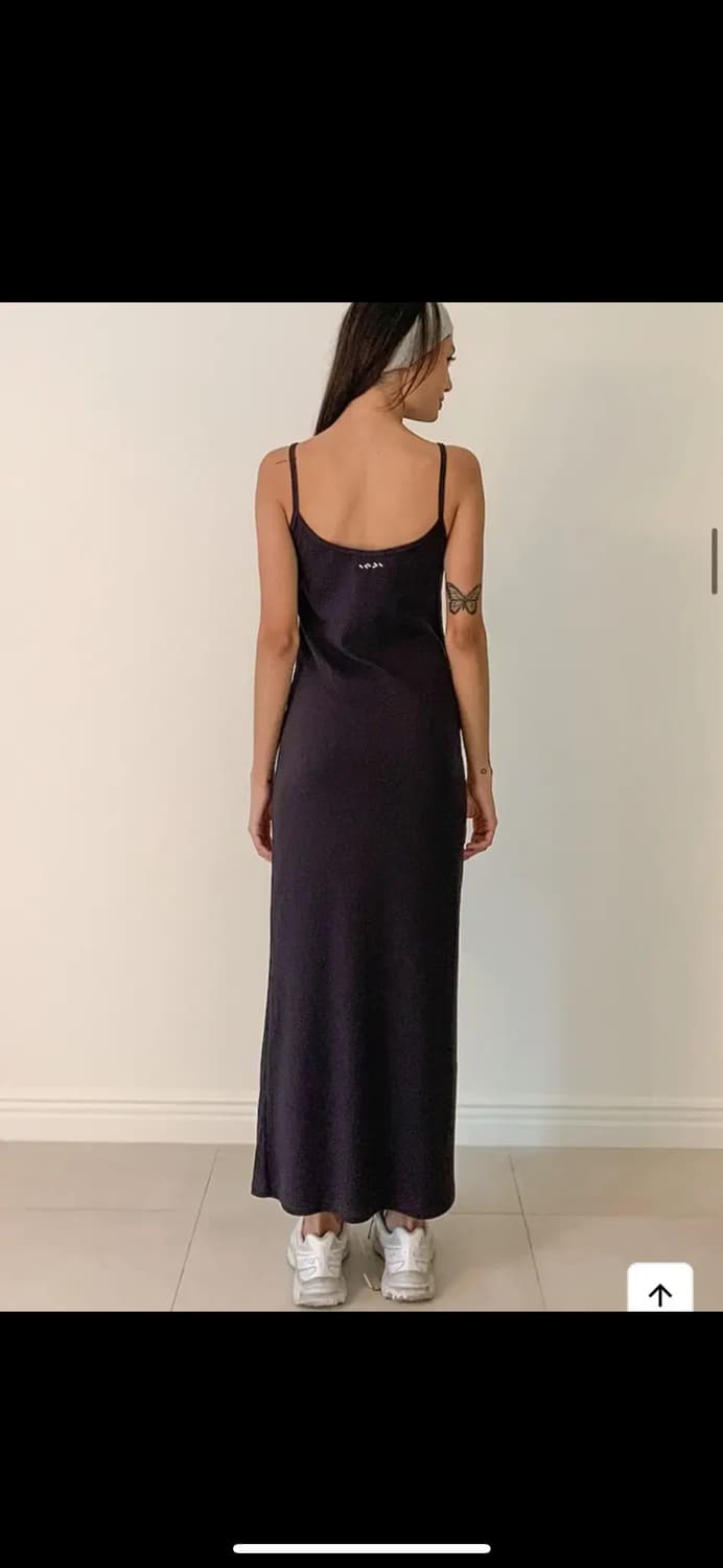 인지액티브 리브드 맥시 원피스 차콜, 블랙 롱 상품이미지2