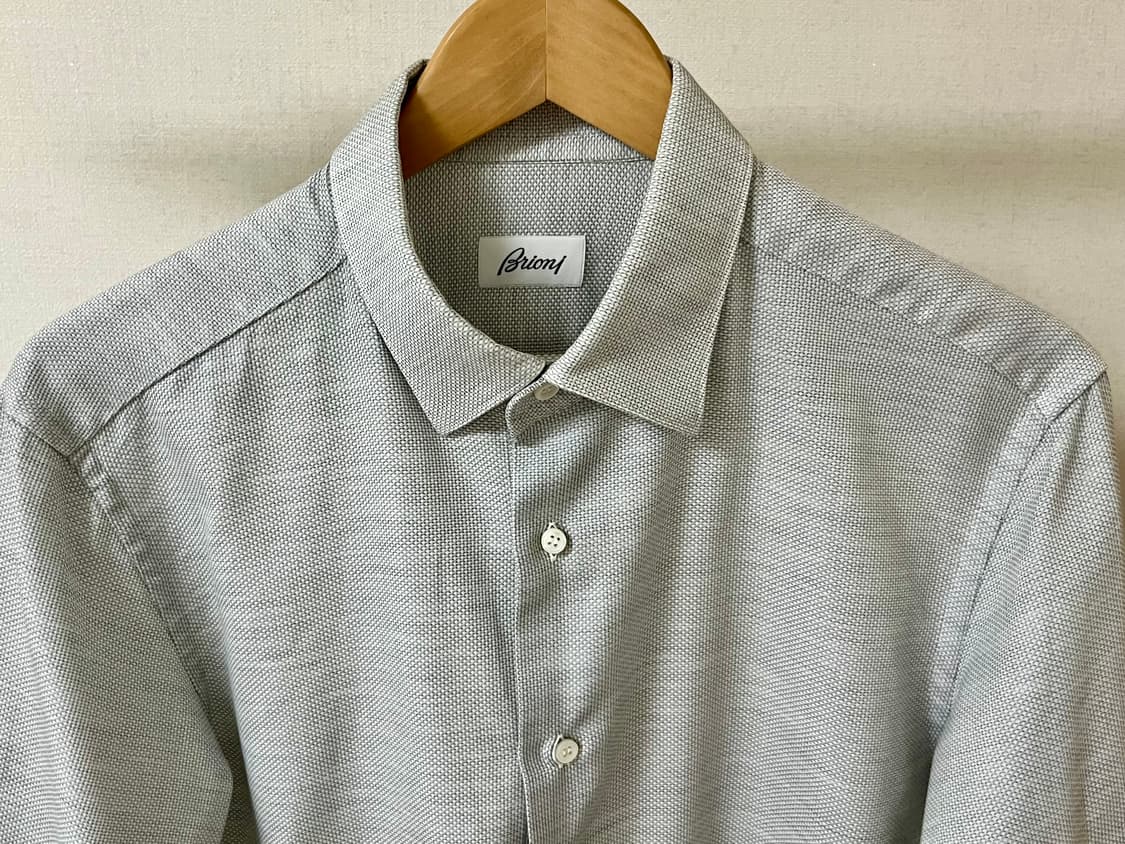 Brioni 100% 코튼 셔츠 42/16.5 정품 상품이미지2