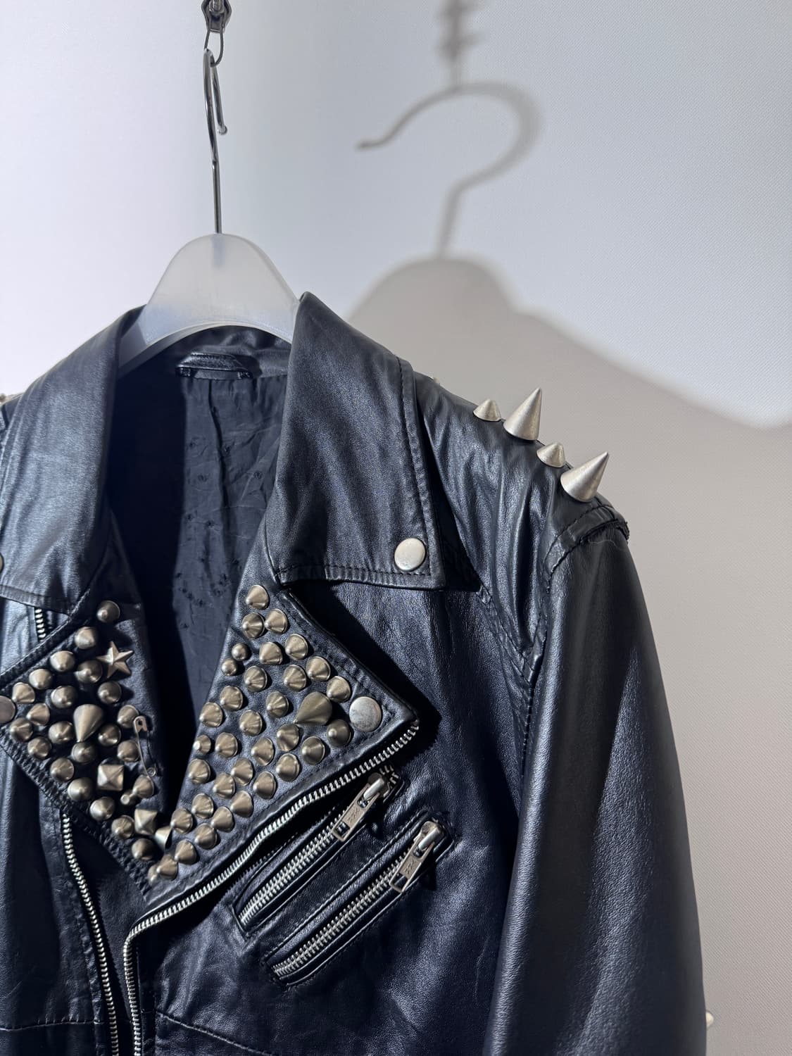 Vintage spike leather jacket 상품이미지3