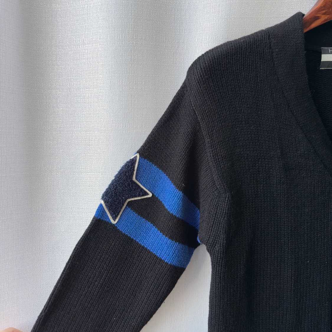 하이드로겐 bronzaji 스컬 유니언잭 패치 울 가디건 블랙 S 상품이미지3