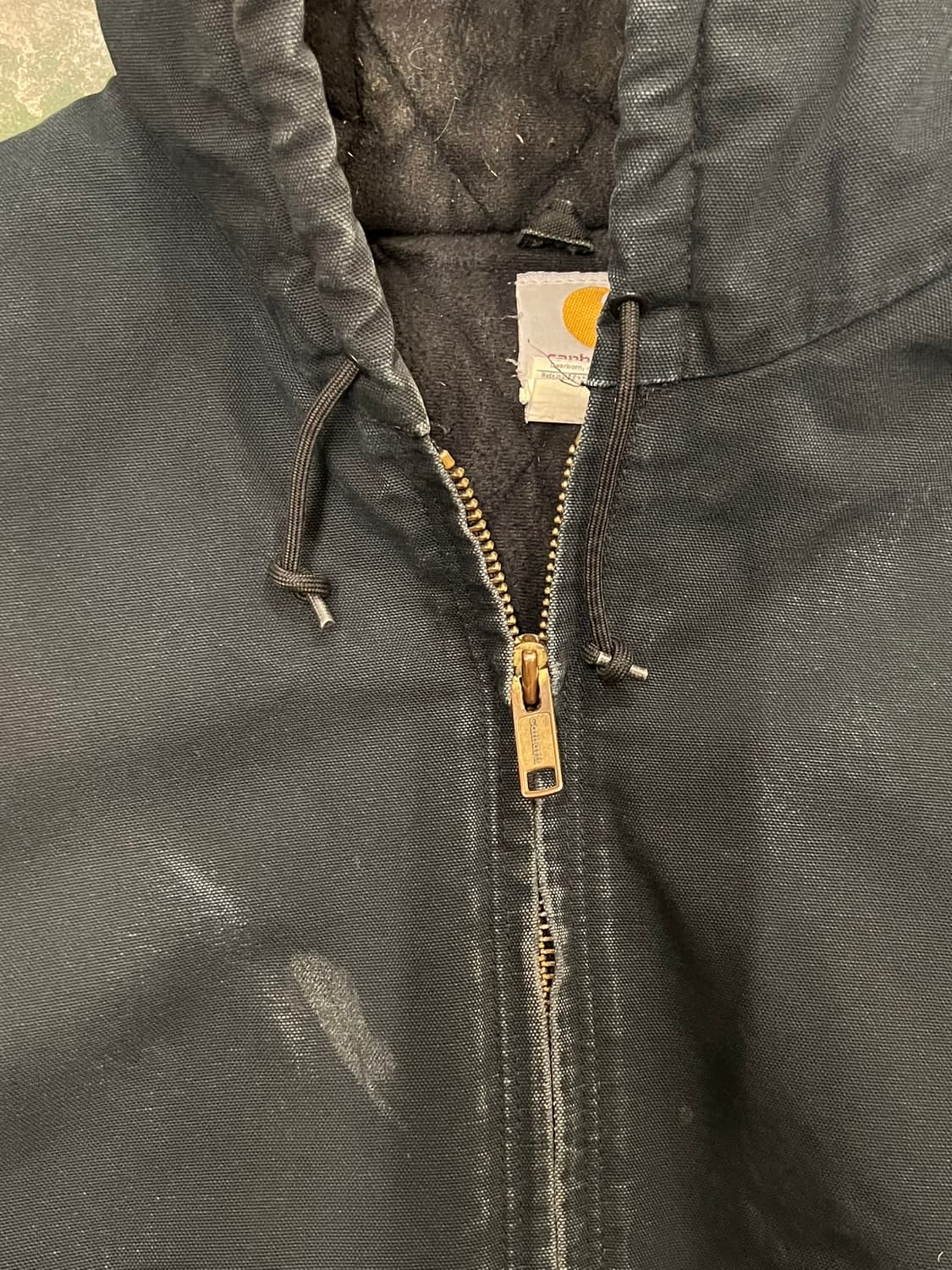 00's [L] 칼하트 J140 BLK 액티브 자켓 블랙 후드 워크자켓 상품이미지8