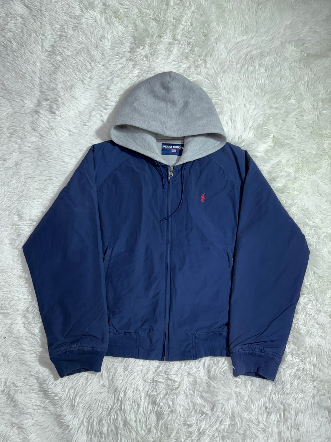 폴로스포츠 90‘s 네이비 후디 스윙톱 자켓  상품이미지4