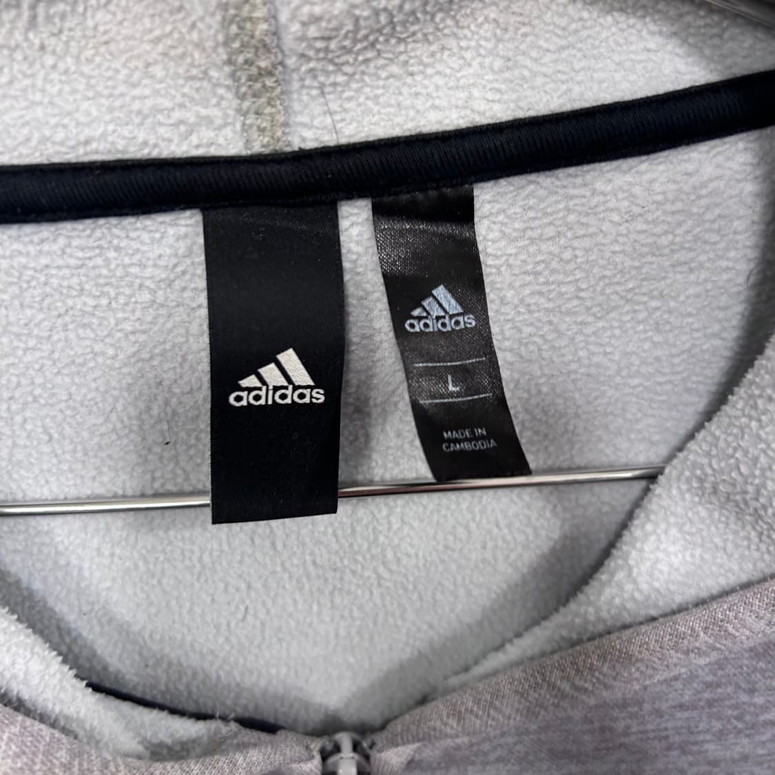 아디다스 클라이마웜 빅로고 기모 후드집업 상품이미지3