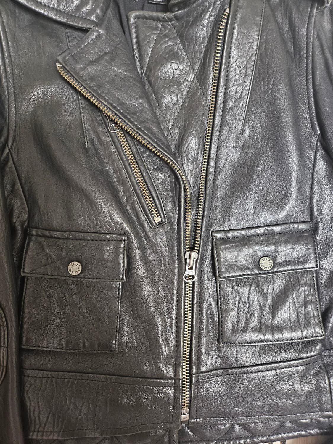 Zadig & Voltaire 블랙 가죽 라이더 자켓 상품이미지2