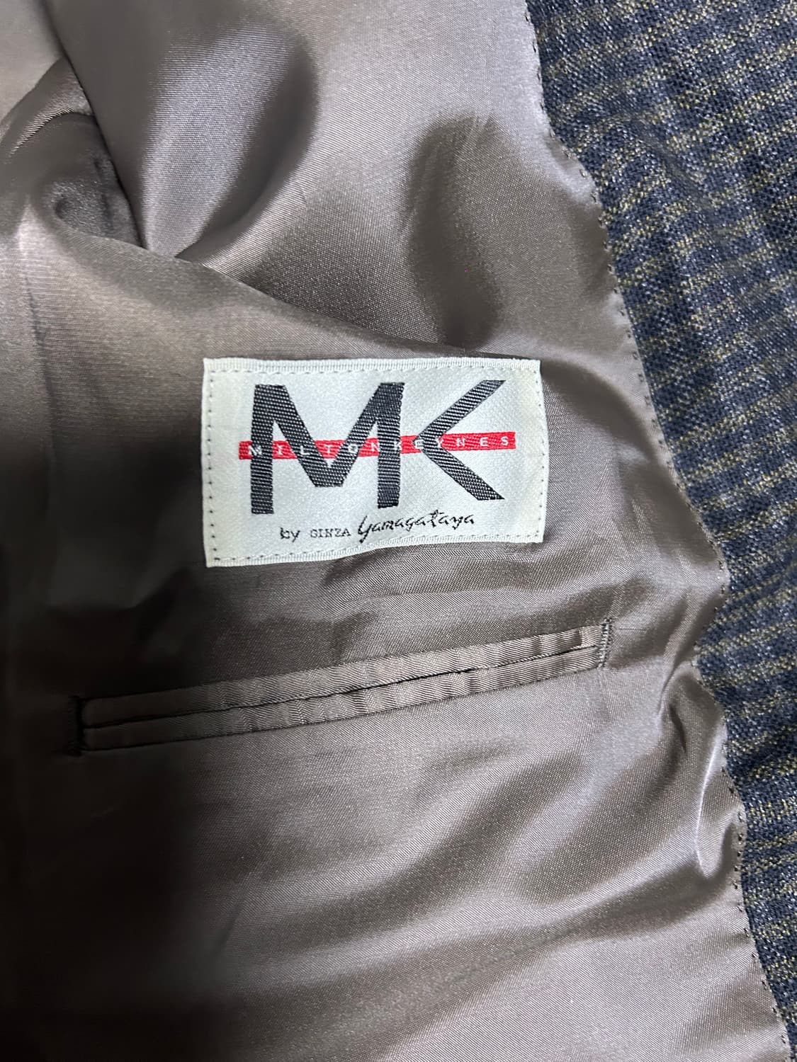 이태리원단 일제 체크블레이저 사이즈 105~110 상품이미지3