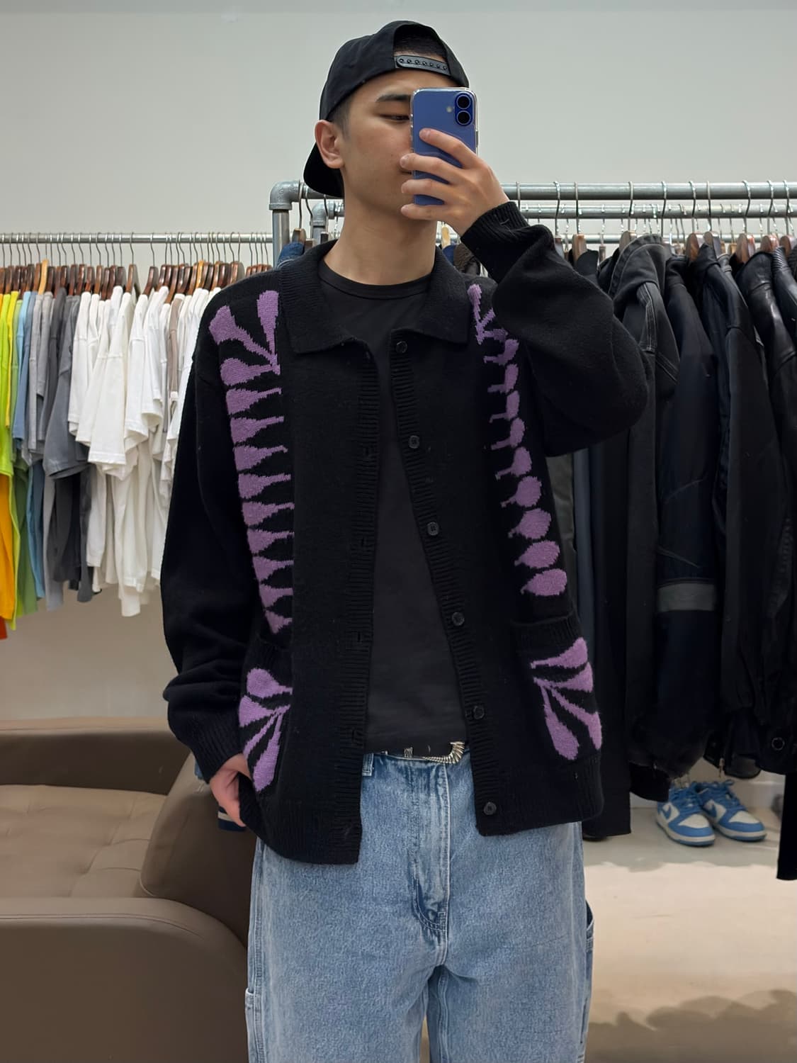 오베이 수베니어 카라넥 가디건 상품이미지5
