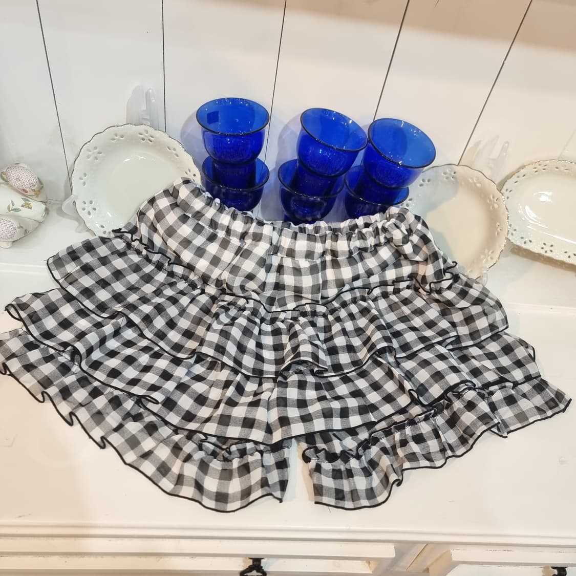 체크 캉캉 큐롯팬츠 상품이미지5