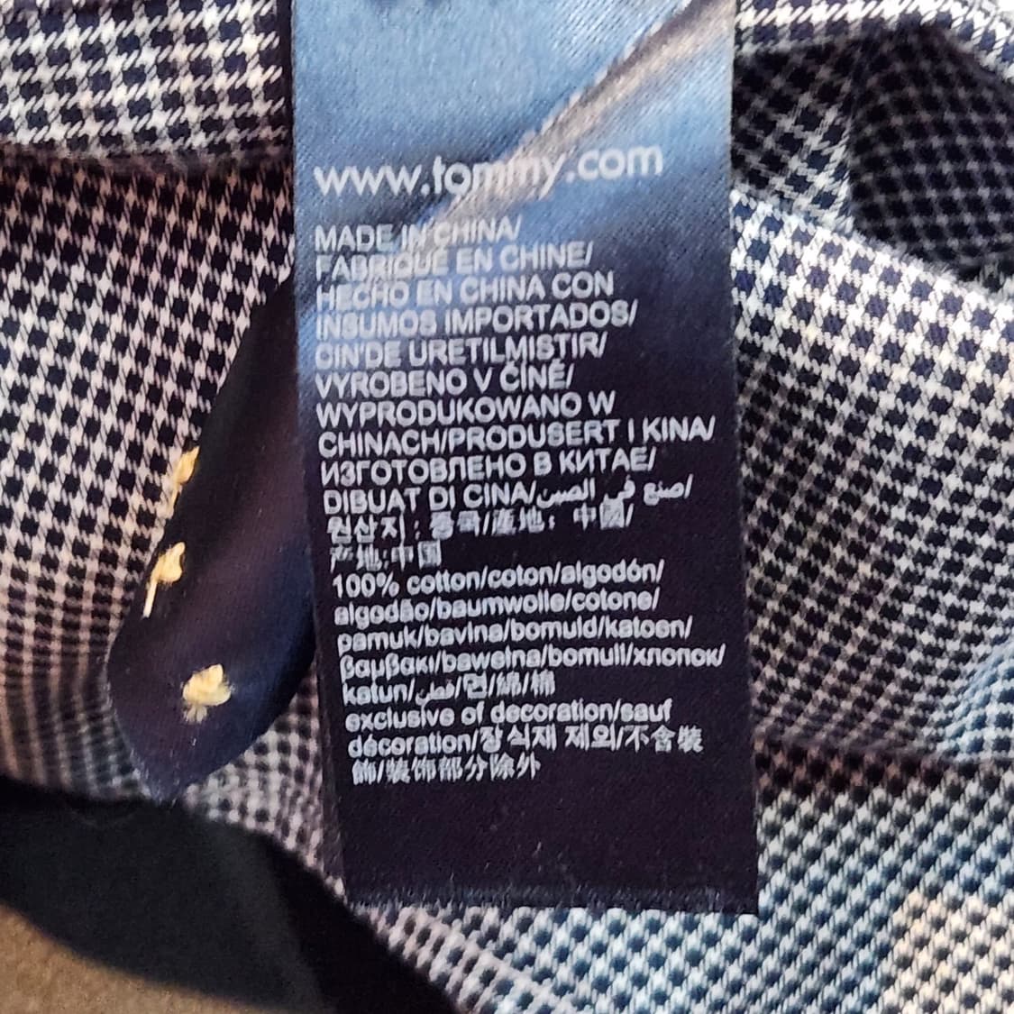 타미힐피거 긴팔 깅엄 체크 셔츠 (M) 상품이미지3