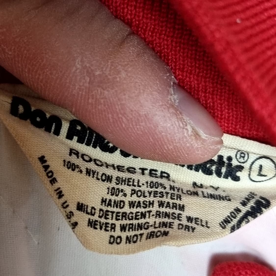 90susa생산 Loeks Theatres 빨간색 야구 점퍼(90) 상품이미지8