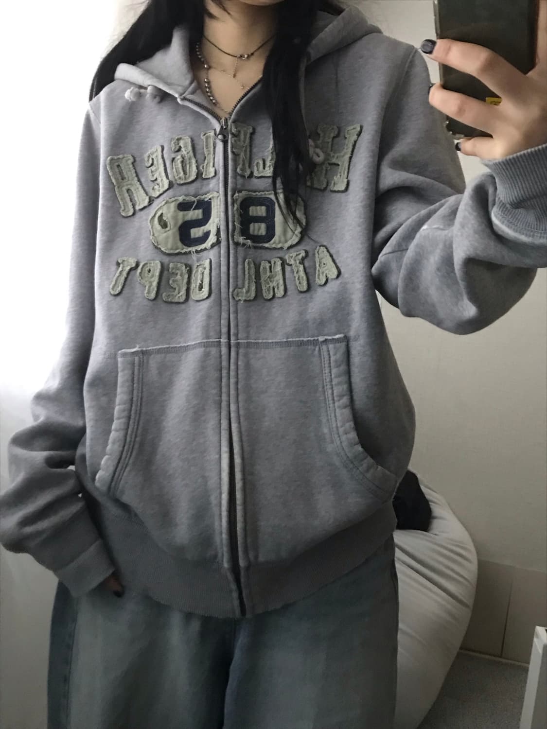 타미힐피거 그레이 후드집업 상품이미지2