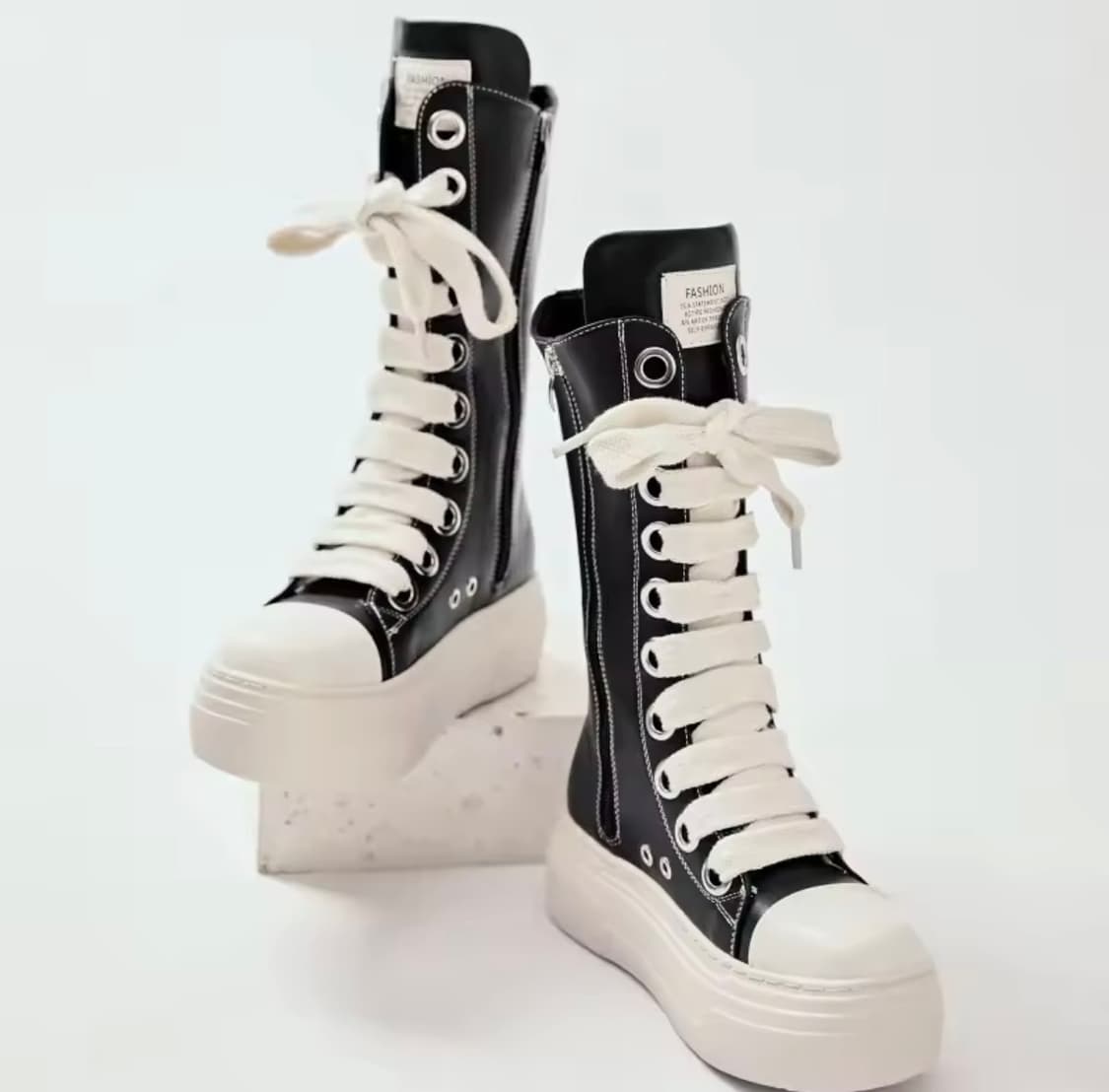 새상품 플랫폼 갸루 컨버스 스니커즈 통굽 부츠 오네갸루 상품이미지1