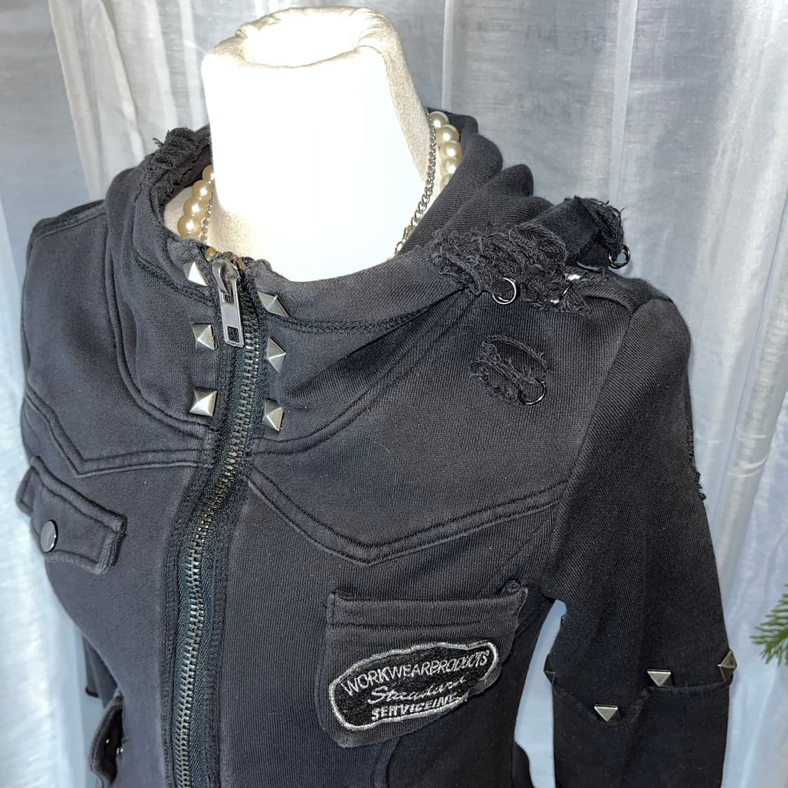 y2k 펑크 해골 후드집업  상품이미지5