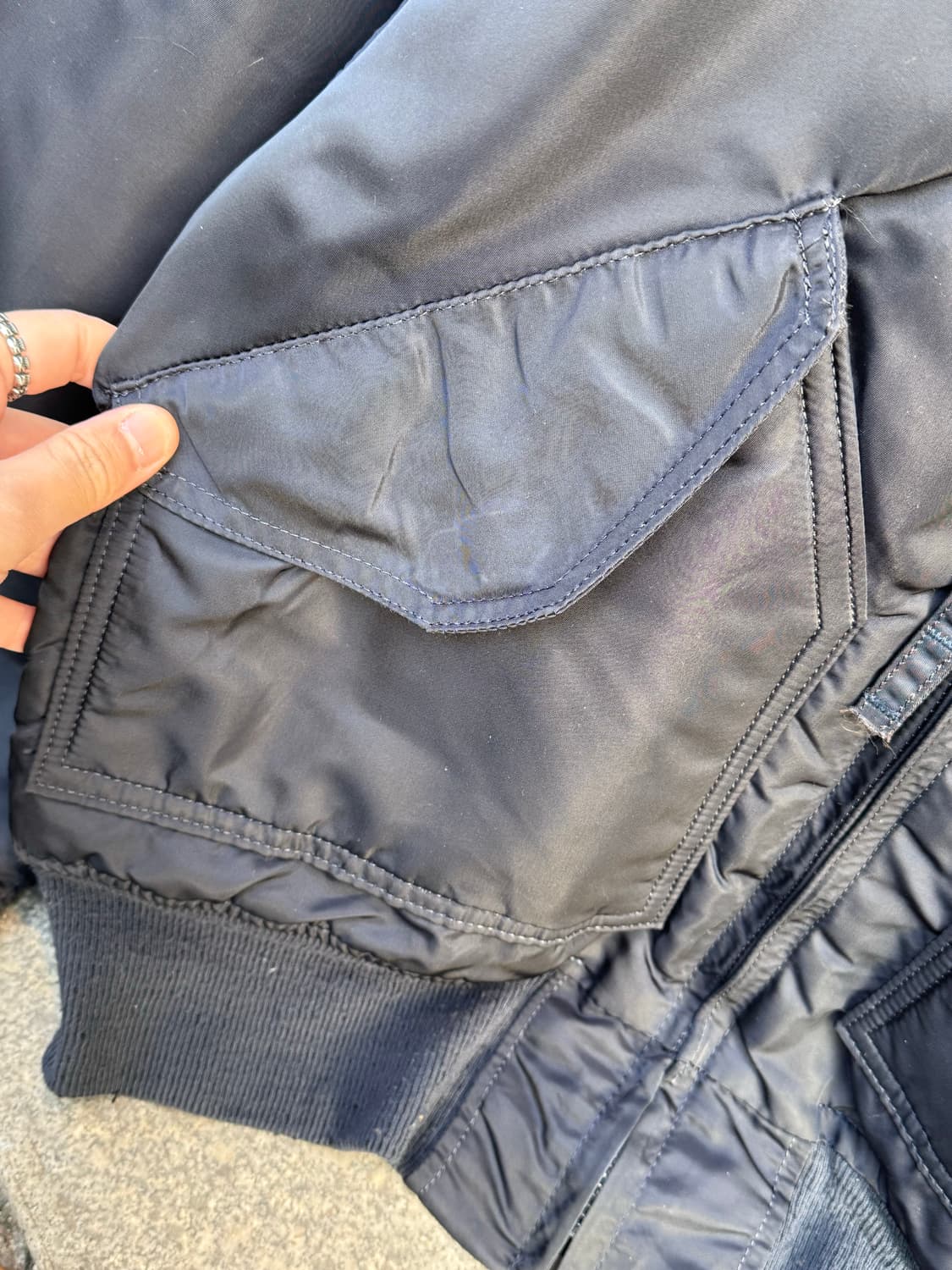 90s 알파인더스트리 CWU-45P 플라이트 봄버 자켓  상품이미지5