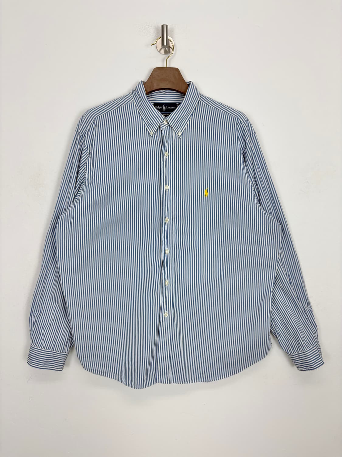  [4XL]POLO폴로 옐로포니 블루 스트라이프 셔츠  상품이미지1