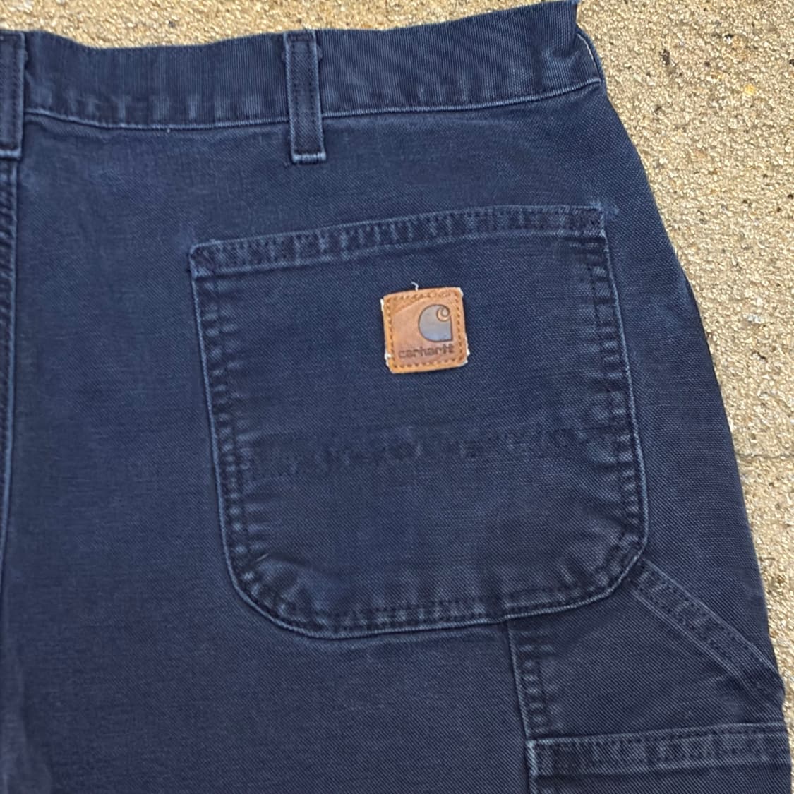 00s USA 빈티지 칼하트 샌드스톤 싱글니 더블니 워크팬츠 상품이미지7