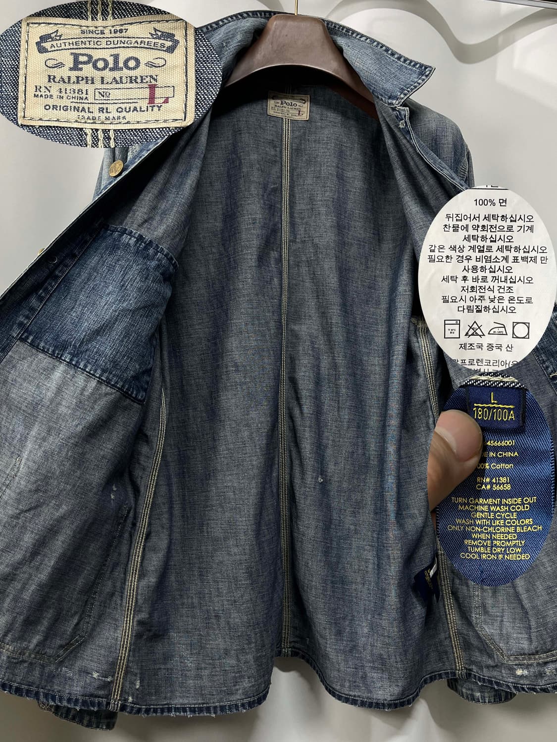 폴로 랄프로렌 오일클로즈 워시드 데님 초어 워크자켓 상품이미지3