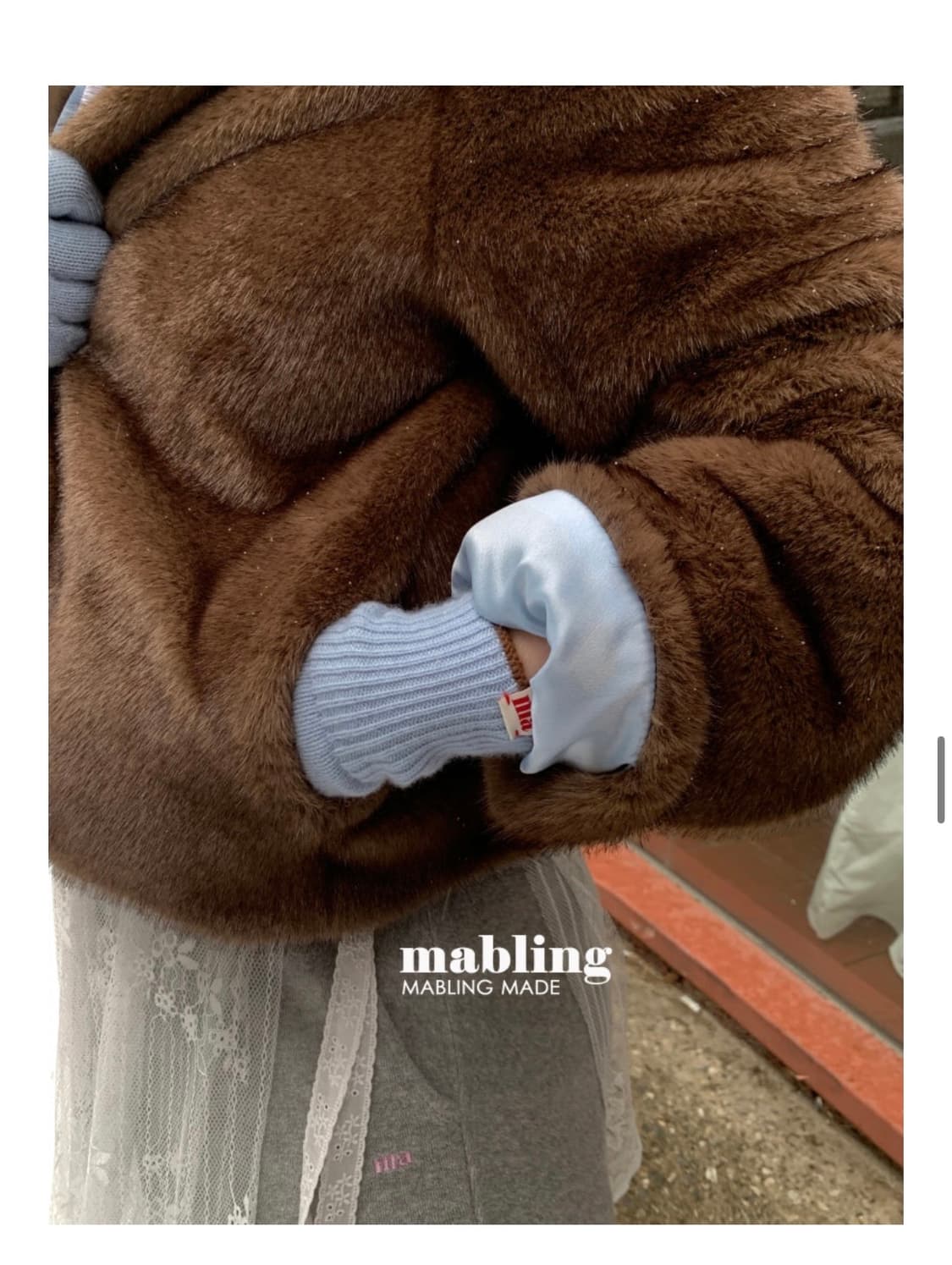 마블링 Mabling faux fur hood jacket 상품이미지3